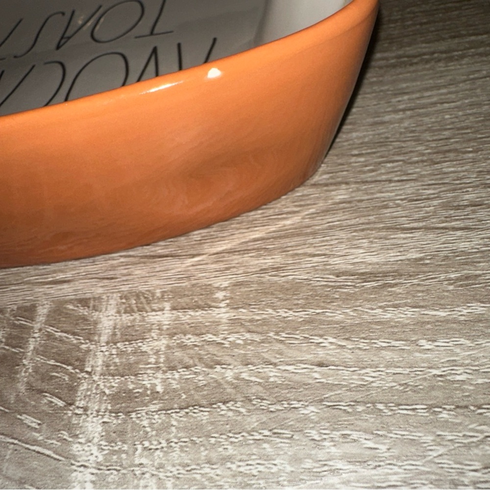 Rae Dunn Artisan Collection Avocado Toast Plate with Orange Trim - Picture 4 of 6